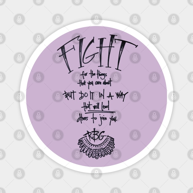 fight like RBG Magnet by RiseandInspire